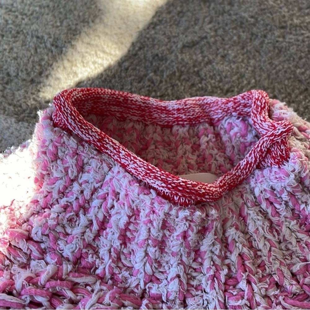 Wilfred Pink and White Sweater